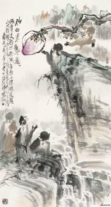 《仙山果熟图》180cm×97cm 徐培晨