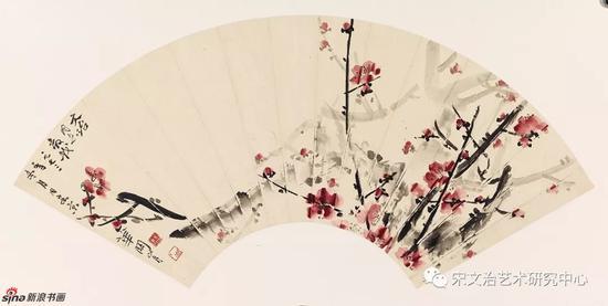 关山月《梅花》25cm×54.1cm 1973年