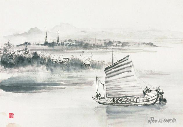 山水小景之六 钤印:雄才(白文) 25.5x36cm 22260203