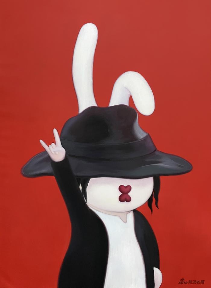 《帽子下的奈美》 布面丙烯 150×110cm 2021年