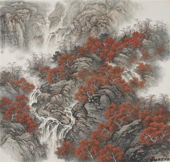霜积秋山万树红 124×124