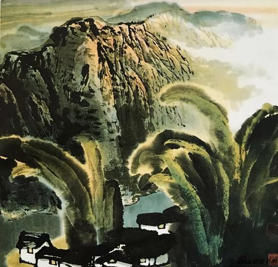 邱笑秋作品《披霞的晚风》
