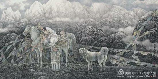 《虔诚》 125cm×248cm 赵文元
