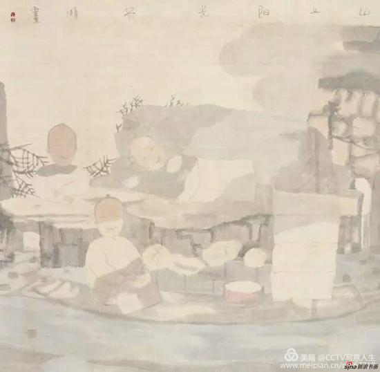 《山上阳光》 66cm x 68cm 田黎明