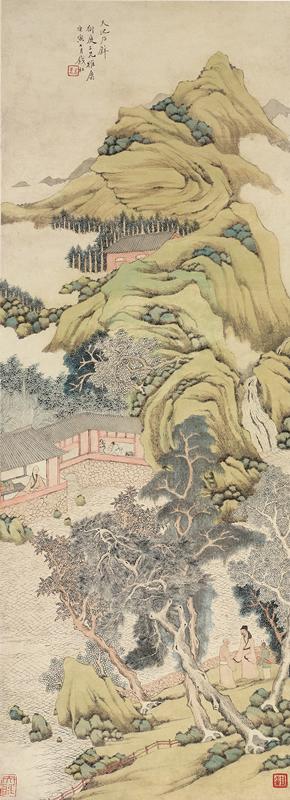 清 钱杜 天池石壁