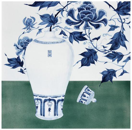 冯联娜《思。元》100x100cm