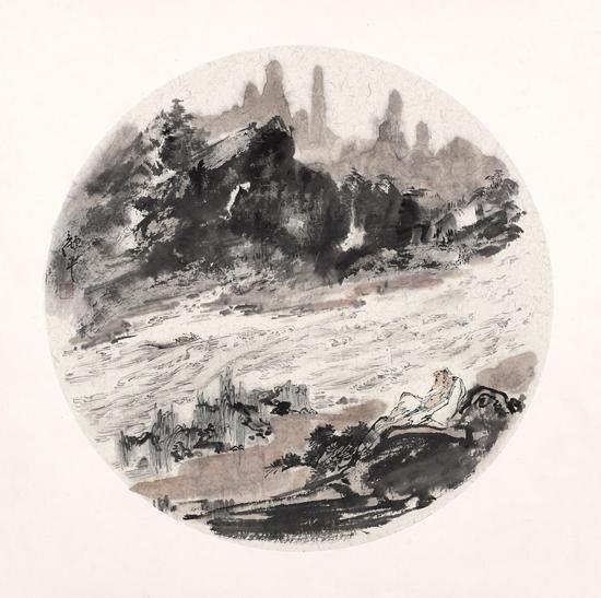 圆扇 江山仰卧 2015