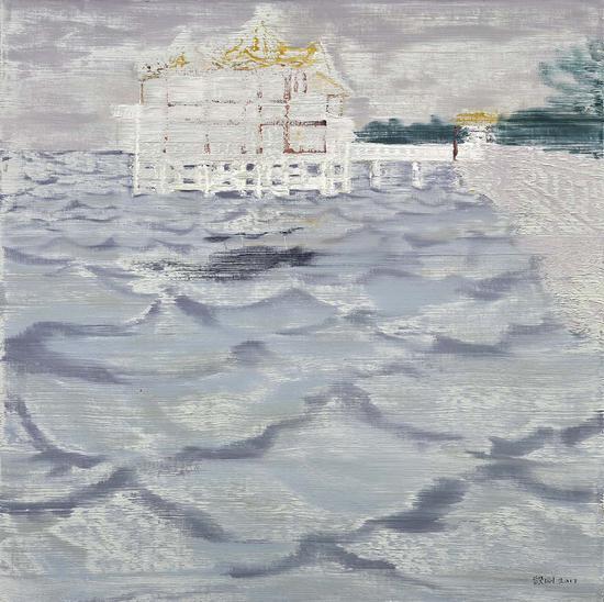 74《起风了》陈毅刚 80cm×80cm 布面油画 2017年