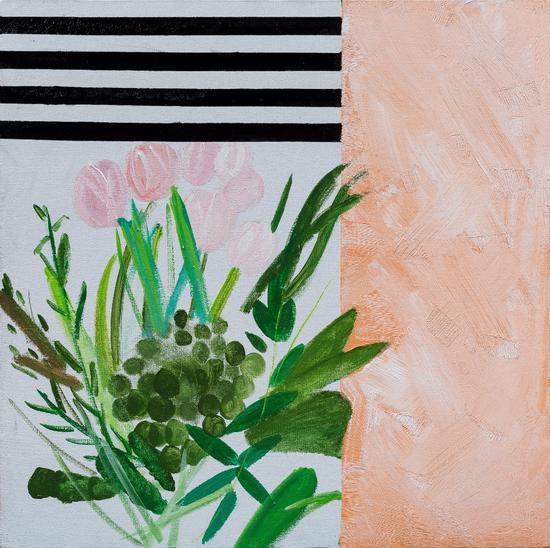 崔凤华:《植物》80cmx80cm,布面油画,2018