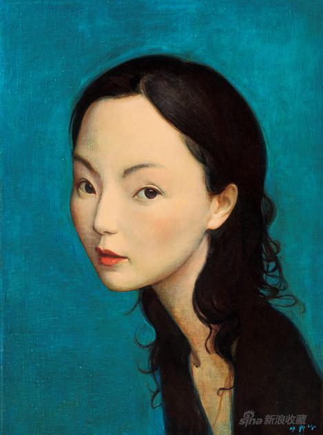 刘野 LIU YE (B.1964)M 的肖像 2007 年作 布面丙烯 60 × 45 cm
