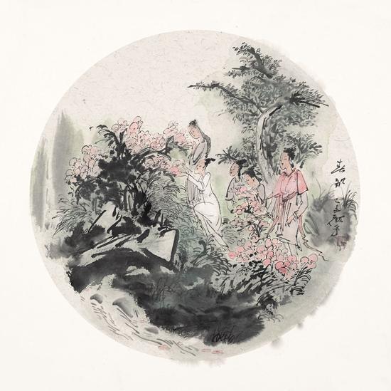 圆扇-春花诗吟-2014