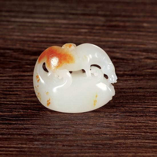 02629号拍品 陈良 新疆和田玉籽料饮水思源