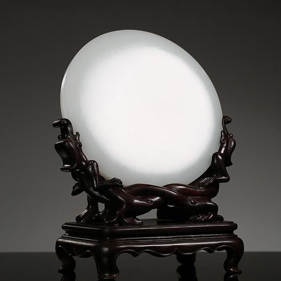 苏然 和田玉籽料九龙玉镜 14.8×14.8×2.0cm 854g