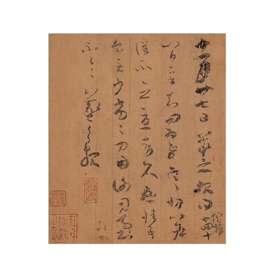 唐摹本·王羲之·草书寒切帖卷(局部)