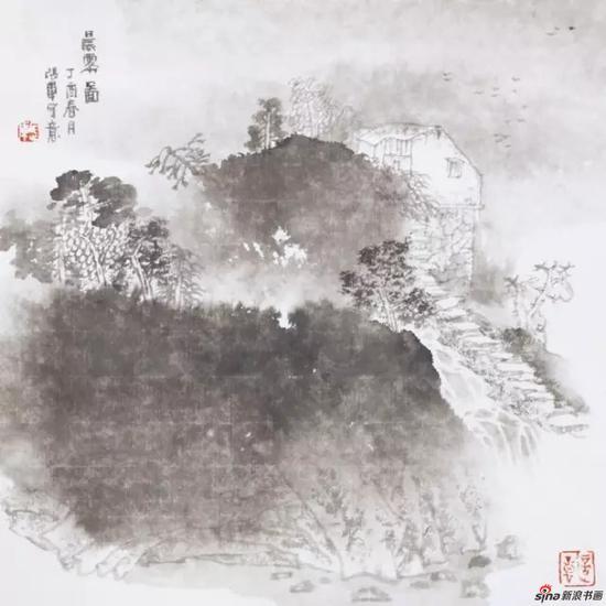 晨雾图 26cm×26cm 2017年