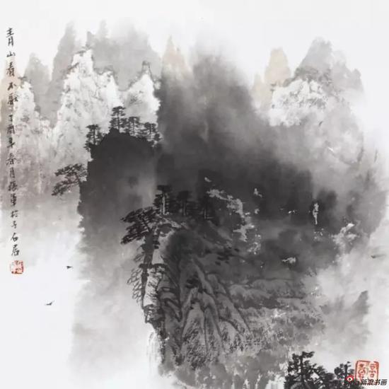 青山看不厌 26cm×26cm 2017年