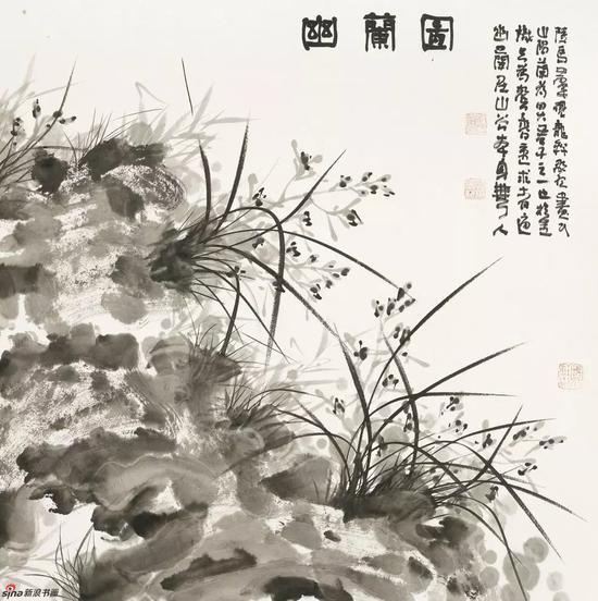 《幽兰图》 68x68cm