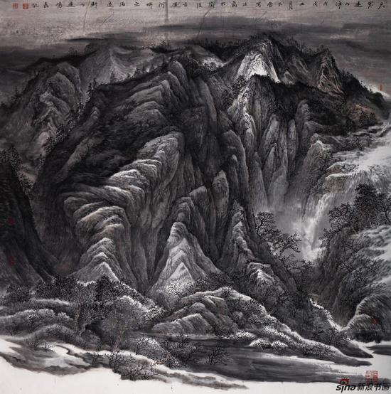 天寒远山净 196cm×196cm 2018