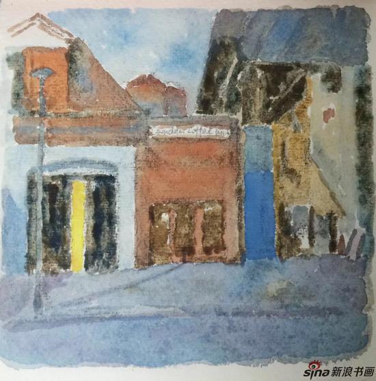 冯薇 《Summer series1》16x16 纸本水彩 2015年
