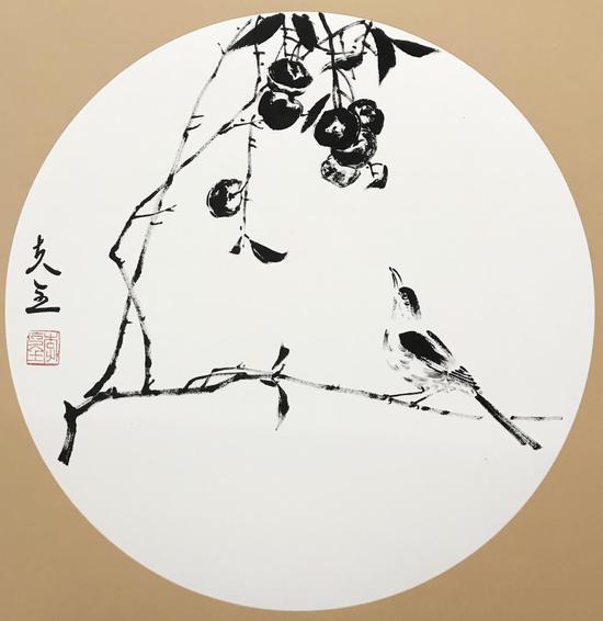 015 李克全《花鸟小品一》