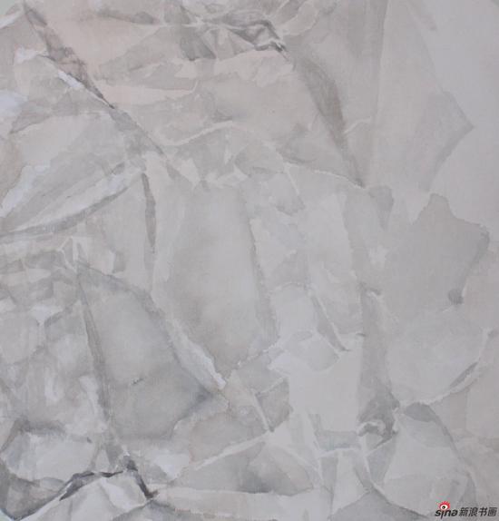 万琼 痕 纸上水墨丙烯 36x36cm 2013