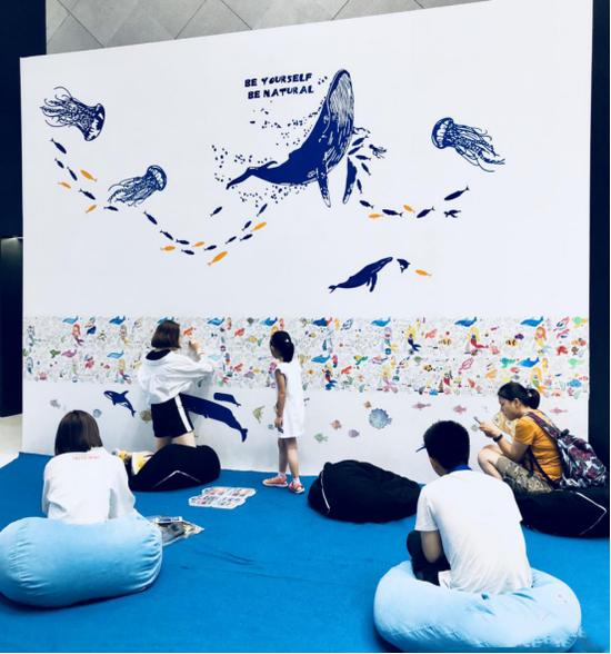 深海之光(AQUARIUM BY NAKED)北京首展“深海涂鸦墙”现场图