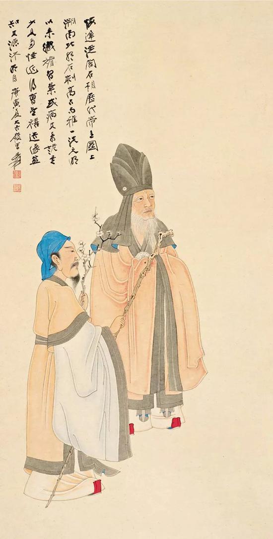 北京诚轩2011年秋季拍卖会第110号拍品 张大千(1899-1983) 梅花高士 庚寅(1950年)作 立轴 设色纸本