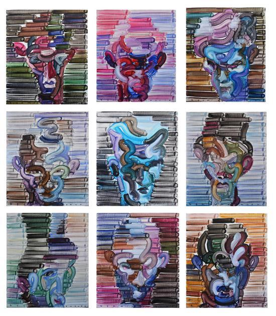 江上越作品《擦肩而过的诱惑》168cm116cm 油画 EGAMI Etsu’s work “Temptation of brushing past” 168cm 116cm Oil Painting