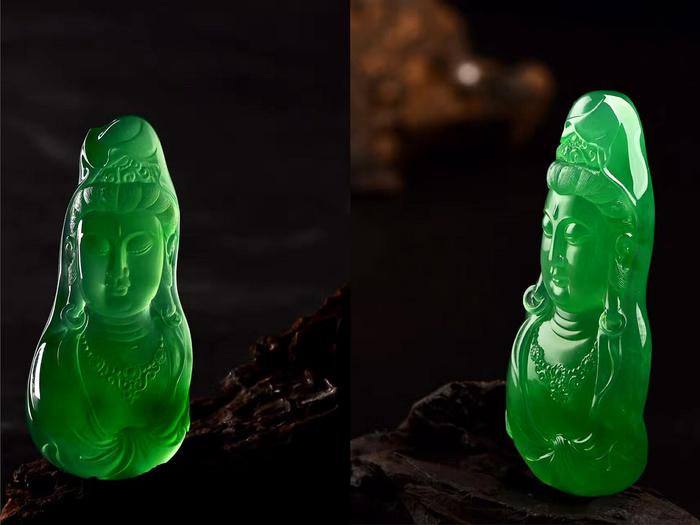 《佛光普照》,天然缅甸翡翠,来自十慕珠宝