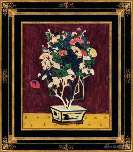 常玉 SAN YU (1901-1966) 聚瑞盈香 约1950 年代作 木板油画 64 × 53 cm