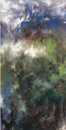 千山沸腾千山歌,243cm×123cm,纸本