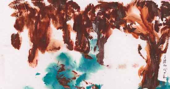王清州 《扶苏一片纸》本水墨 2015 37x69cm