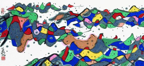 天地悠悠 48x90cm 2001年