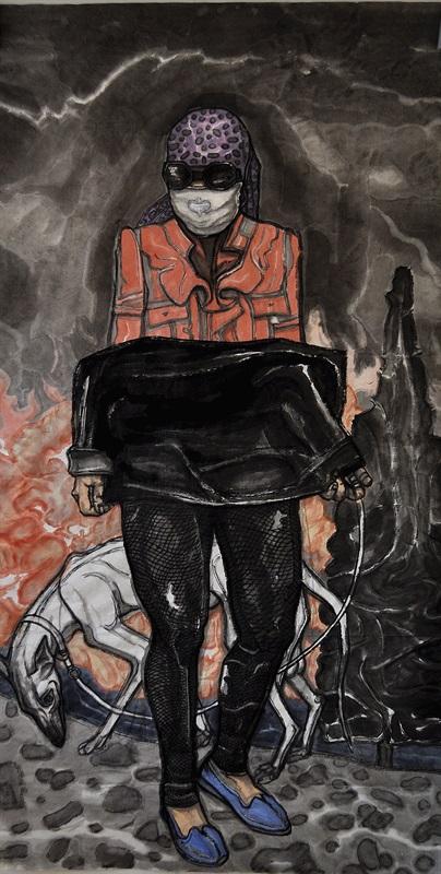 张力弓《异域系列之一》180cm×96cm 2014年