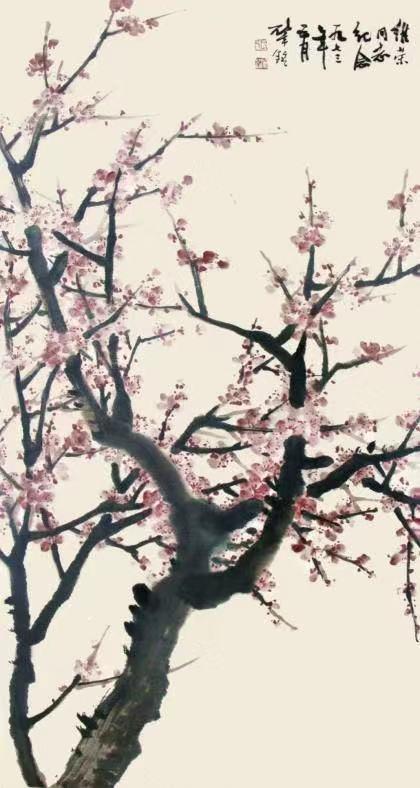 △260 张肇铭《梅花》 尺寸:99×51cm 约4.51平 纸本 立轴