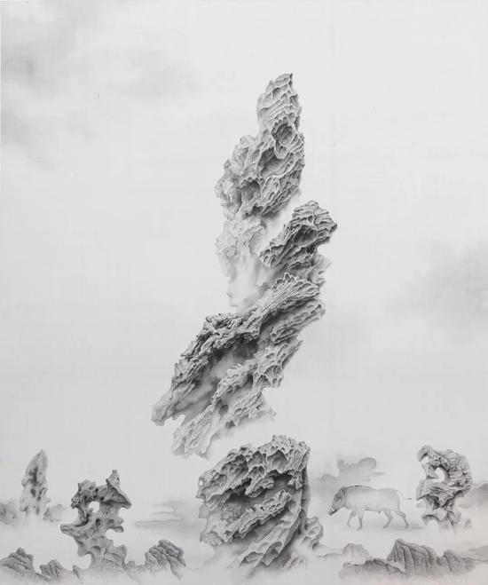 《冠云峰》 2018年 绢本水墨 136x104cm