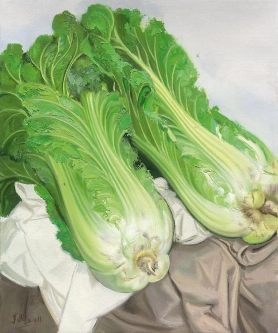 忻东旺 I 白菜 I 布面油画 I 60×50cm I 2011年