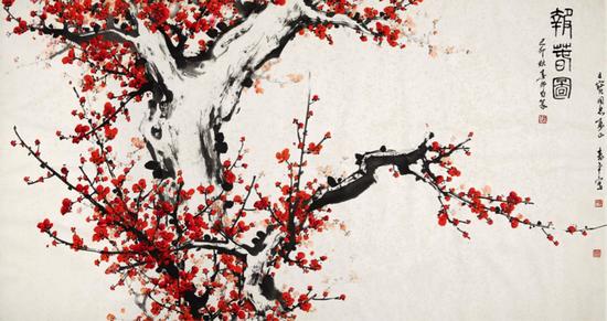董寿平《报春图》 94×175 cm 约 14.8 平尺