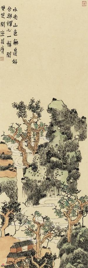水光山色无边好 136cm×34cm