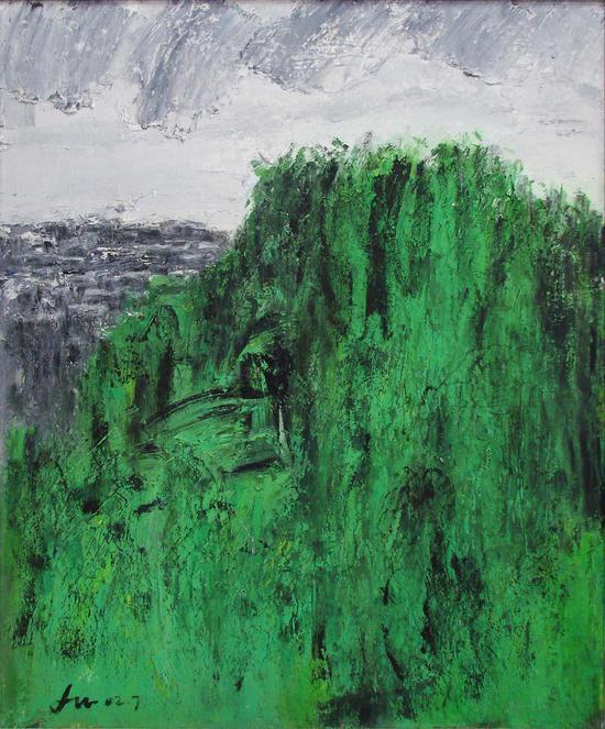 31《雨后》鲁邦林 80cm×65cm 布面油画 2002年