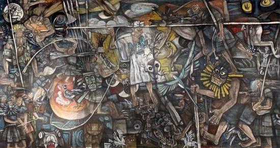 施晓颉(上海)《伏羲创八卦》265×453cm