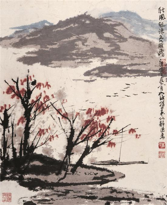 秋风起浪凫雁飞 2010年 47×37cm