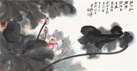 张大千《荷塘清趣》
