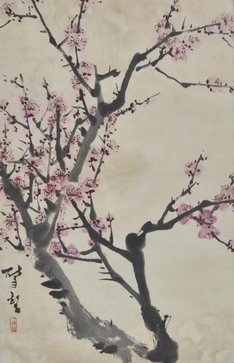 △259 张肇铭《红梅》 尺寸:70×44cm 约2.75平 纸本 立轴