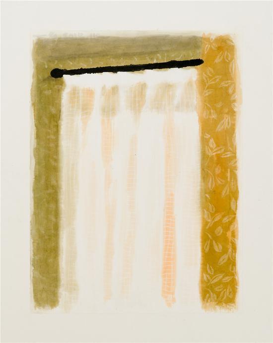 邬一名 窗帘-上大路餐厅 2018 宣纸上水墨 45 x 35 cm