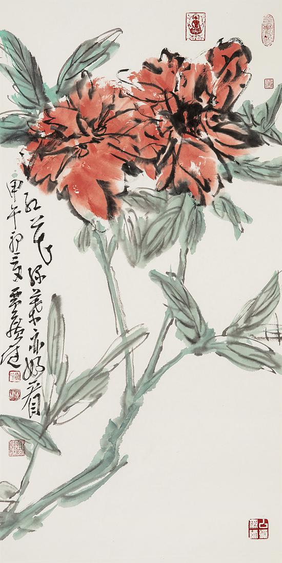 贾广健 《花卉写生系列一》 35x60cm
