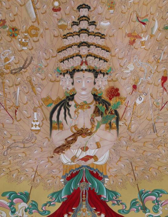 千手千眼观音 137cm×360cm