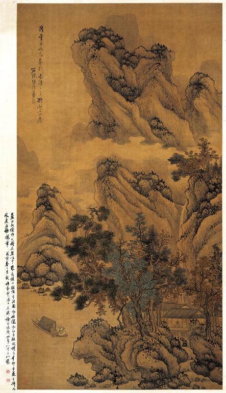 明 蓝瑛 仿董巨山水图