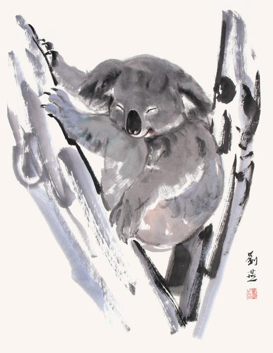 刘燕 考拉 52x40cm 2017年