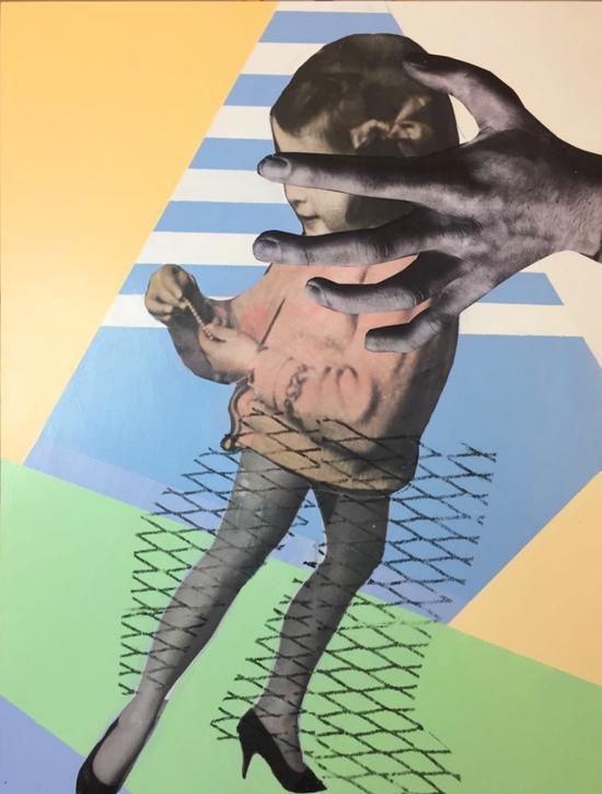 Sweet Aspirin No.6 18x24inches 综合材料 油画 丙烯 丝网印 2018